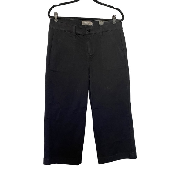 Torrid Crop Wide Leg Stretch Twill Mid-Rise Pant Black Size 12 - Picture 2 of 7